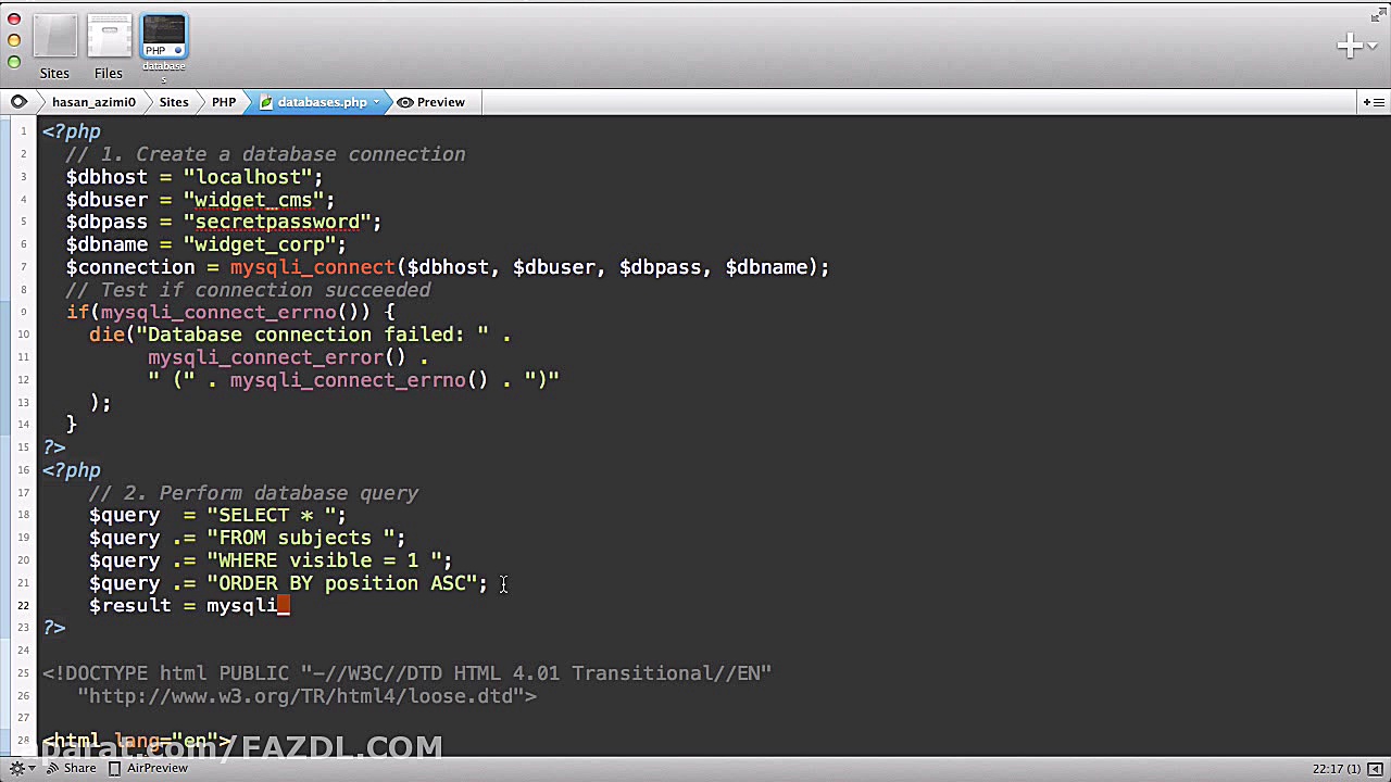 ۶۲ بازیافت داده ها از دیتابیس...