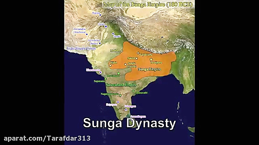 نقشه بزرگترین حکومت های هند با...