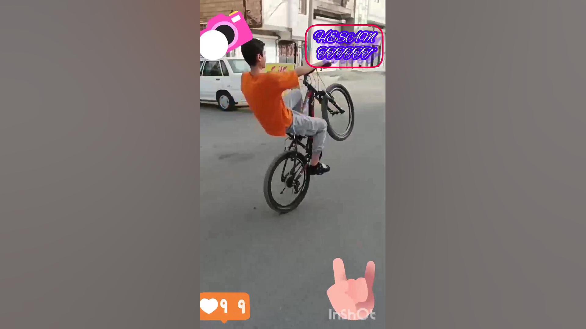 تکچرخ با دوچرخه حسام