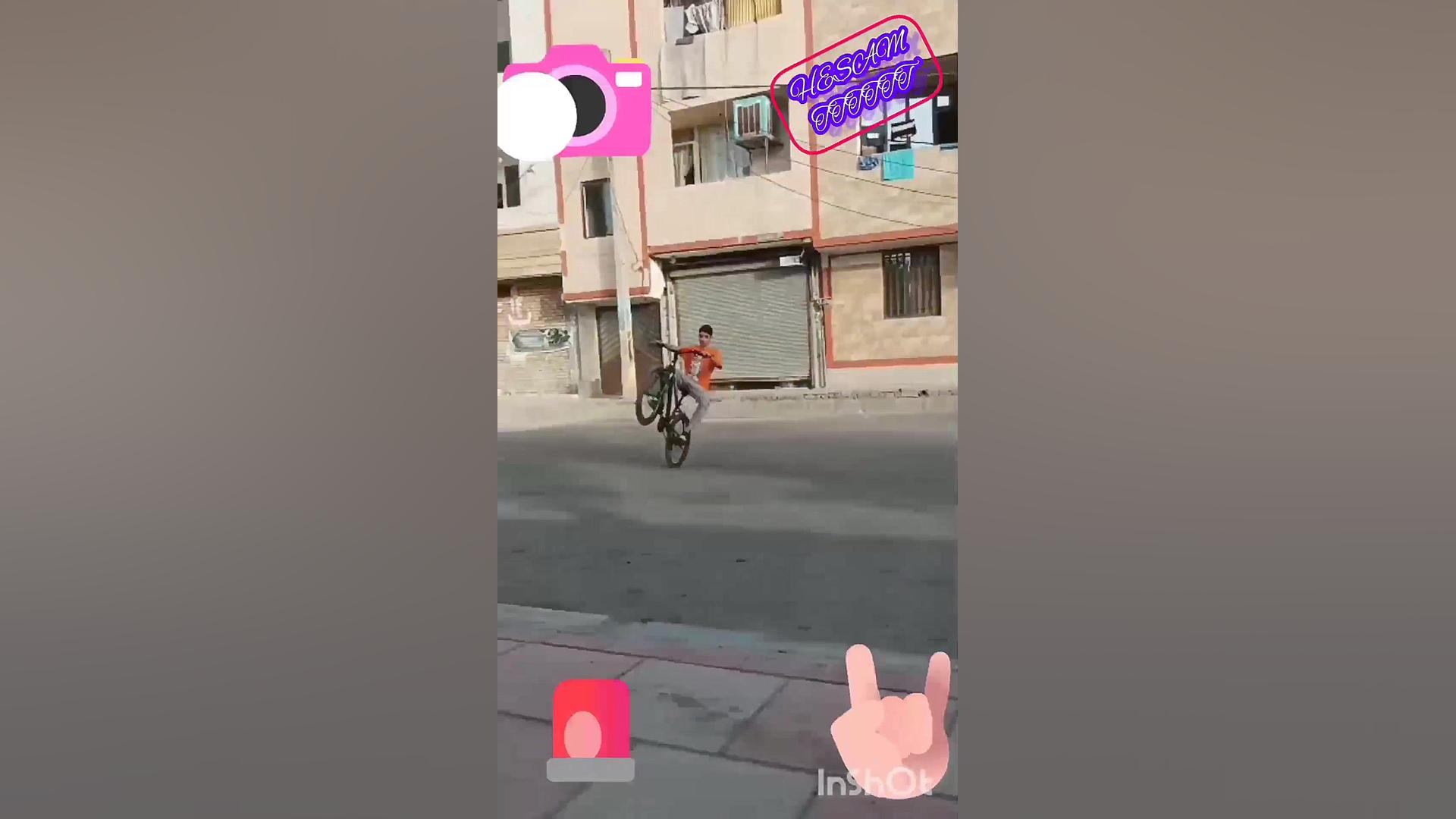 تکچرخ با دوچرخه حسام