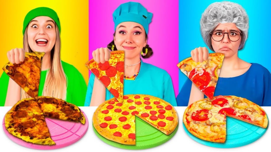 چالش سرگرمی  ترفند خوردن پیتزا...