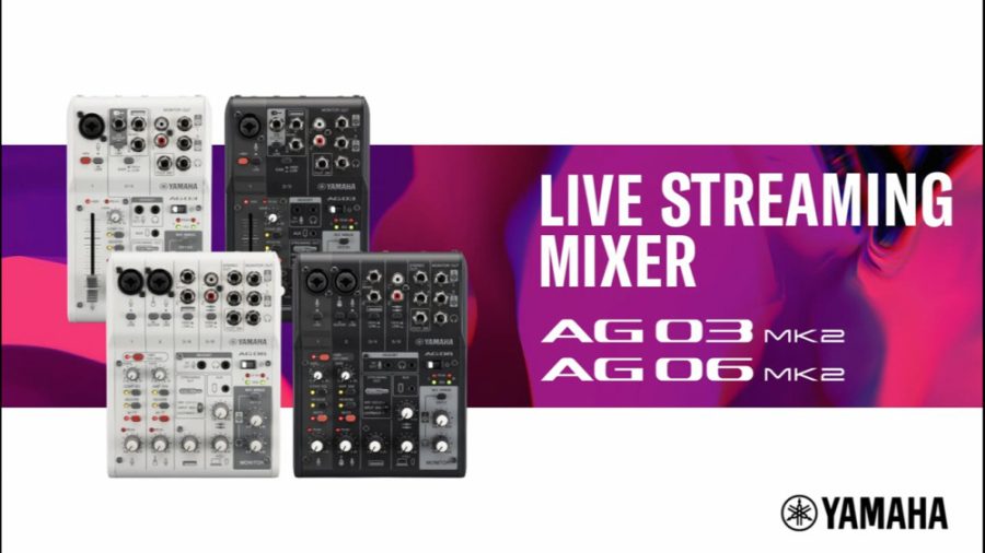 Yamaha AG03MK2 3-Channel Live Streaming Mixer with USB Audio