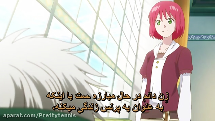 انیمه سفید برفی با موهای قرمز...