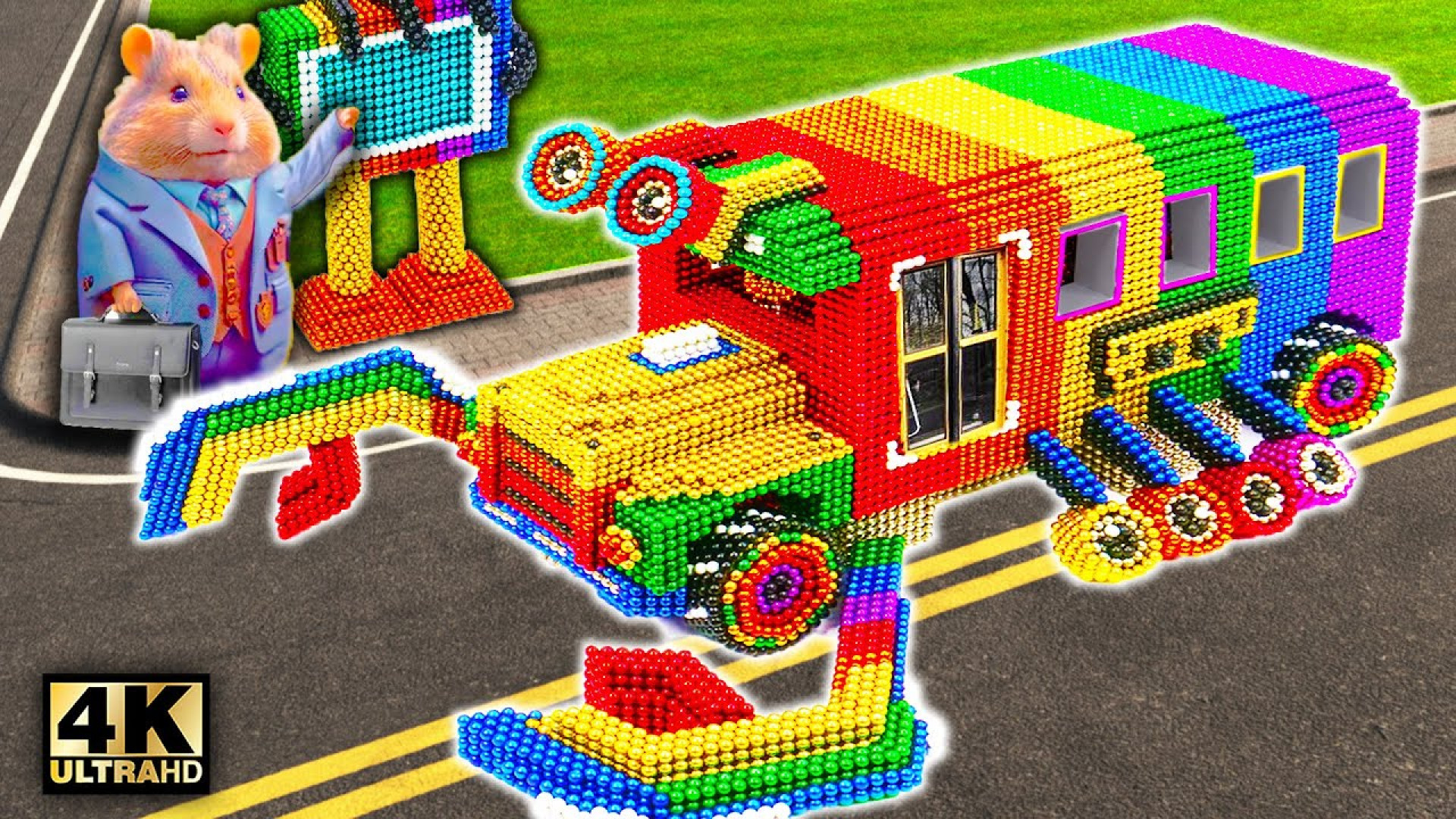 ساخت اتوبوس مدرسه هیولاهای مین...