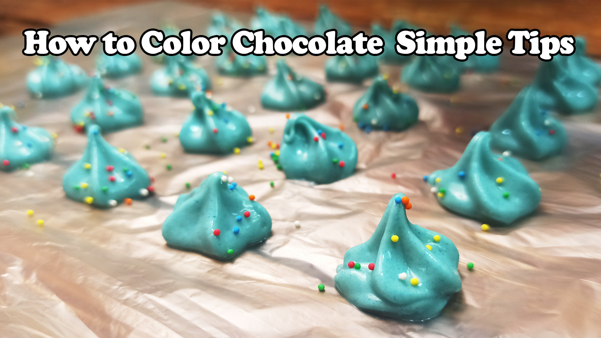 طرز تهیه شکلات رنگی خانگی ساده