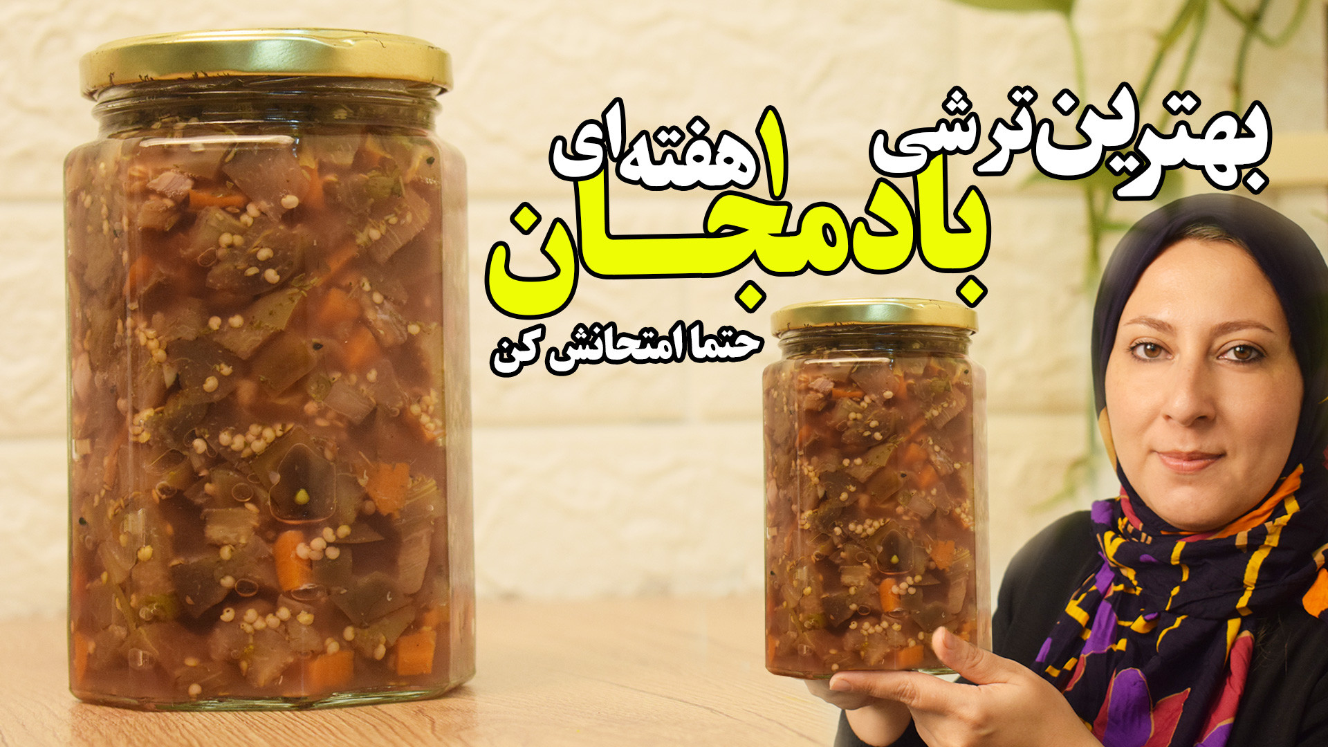 طرز تهیه ترشی 1 هفته با بادمجا...