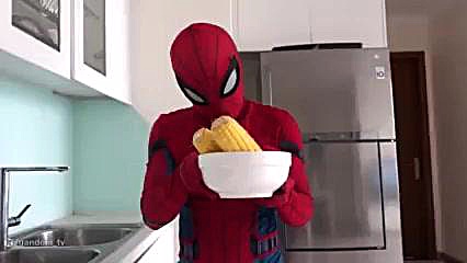 کارتون مرد عنکبوتی خنده‌دار خف...