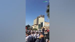 تجمع کتدر درمان در میدان فلسطین در حمایت از مردم غزه تجمع کتدر درمان در میدان فلسطین در حمایت از مردم غزه