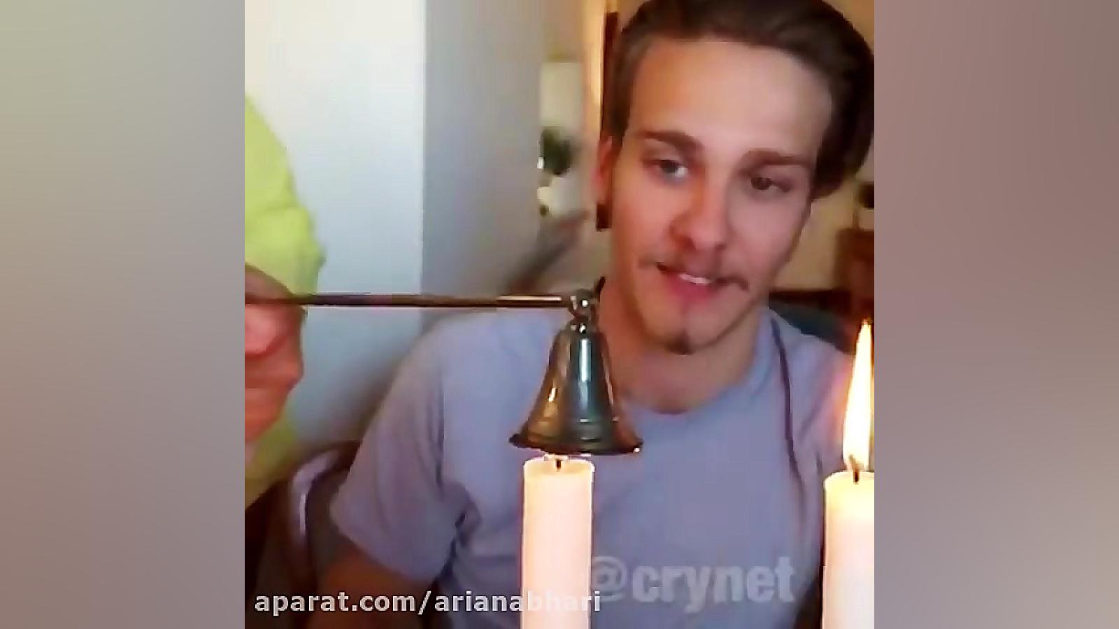 روشن کردن شمع با دود  بسیار جا...