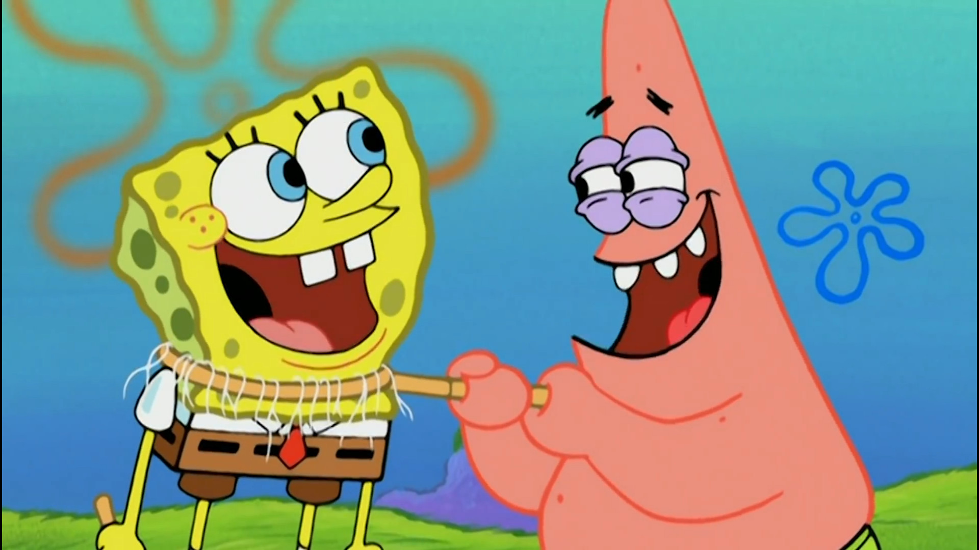 باب اسفنجی  ماشین کوچک شونده و...