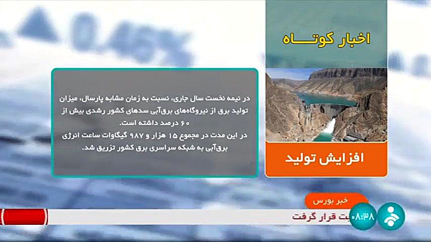 اخبار کوتاه بورس: تولید برق اخبار کوتاه بورس: تولید برق