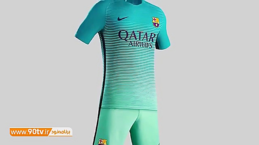 لباس بارسلونا برای بازی با مون...