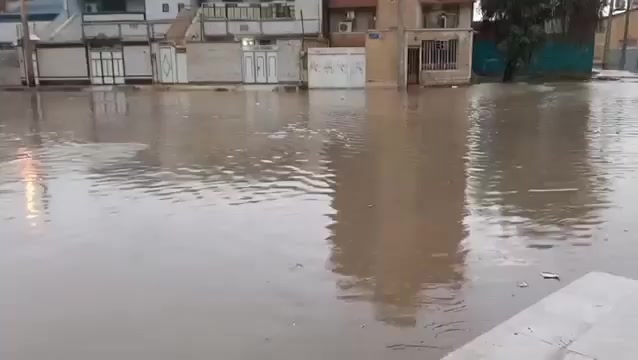 وضعیت خیابان های اهواز بعد از بارندگی شدید