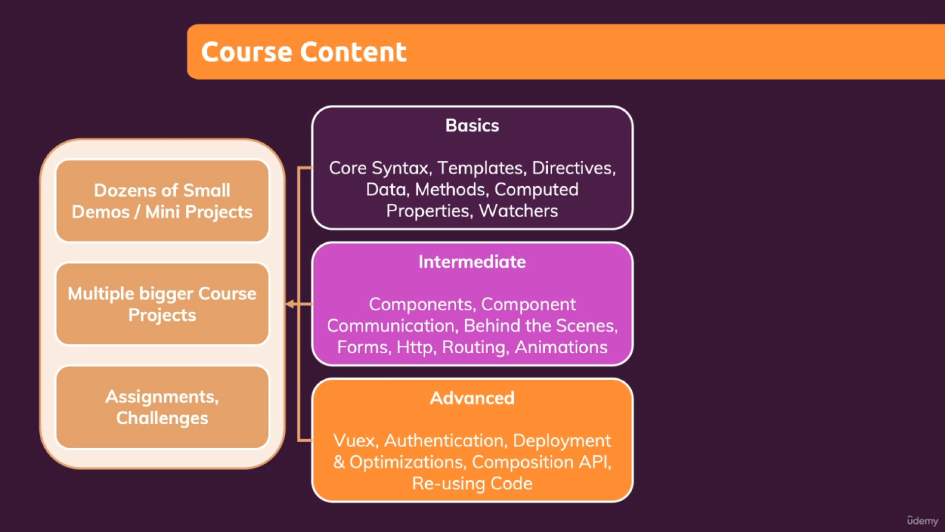 Vue.js Course Outline and What's In the Vue.js Course