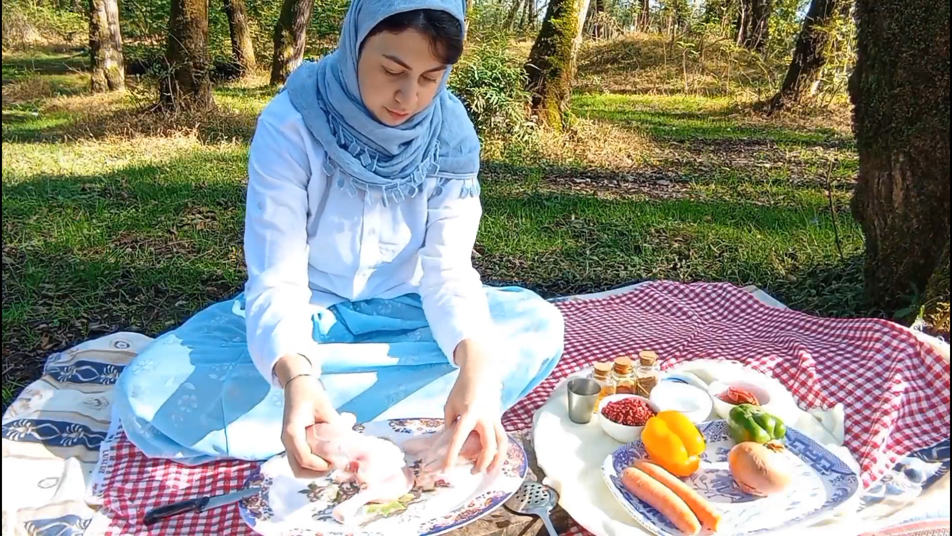 درست کردن یک غذای خوشمزه در دل...