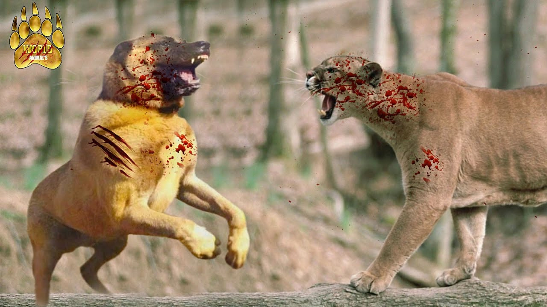نبرد سگ و شیر  دنیای حیات وحش...