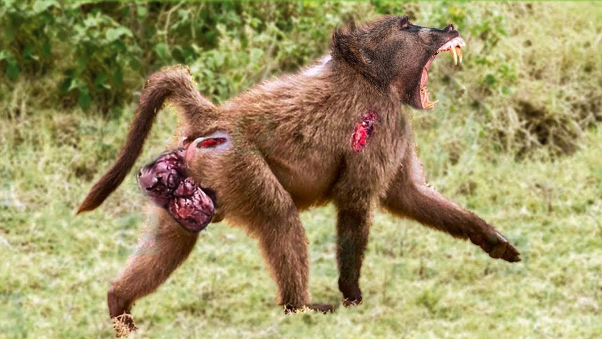 لحظه غم‌ انگیز برای برای بابون...