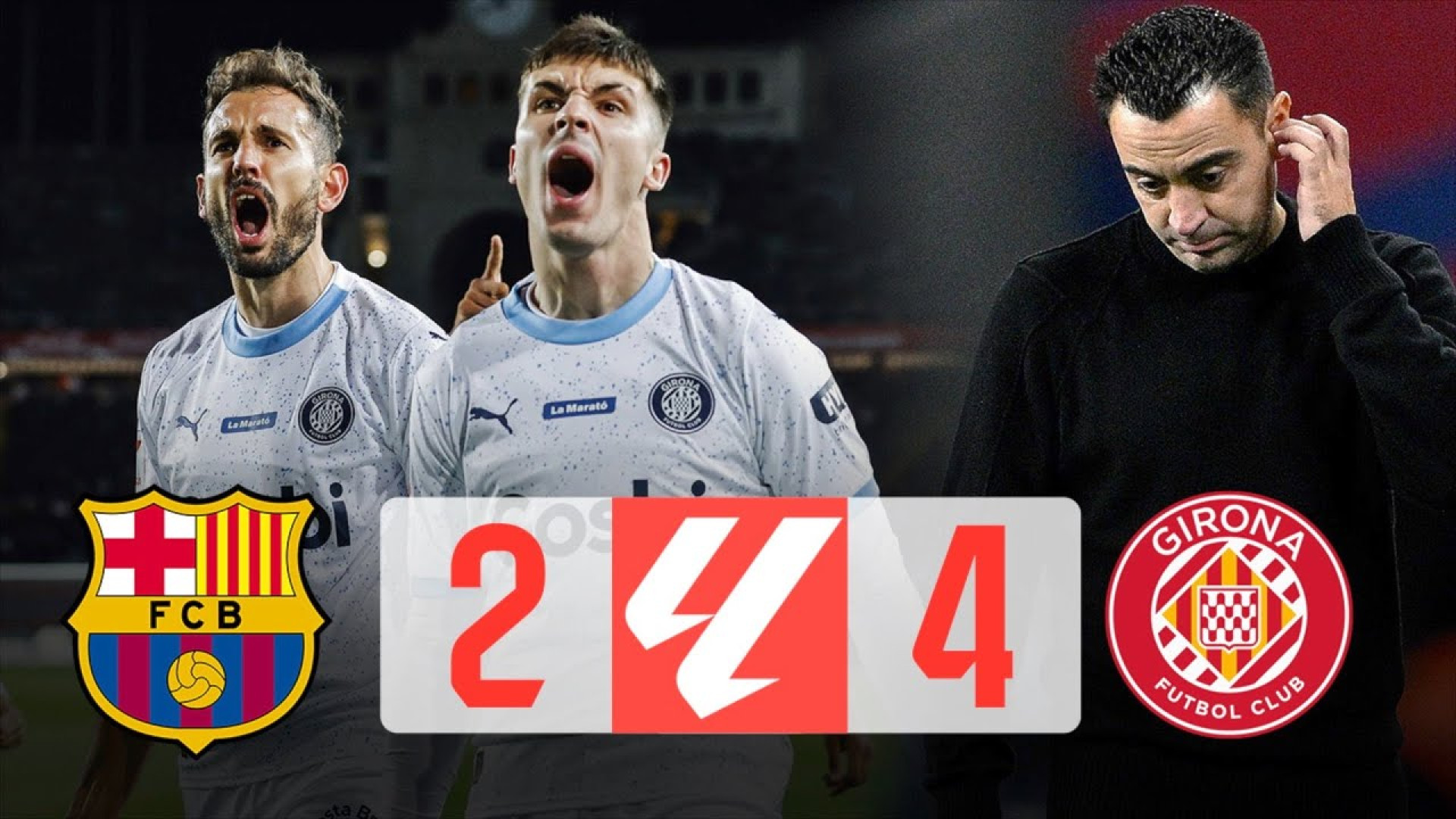 بارسلونا 2 4 خیرونا | خلاصه با...