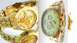 ساعت مردانه طلایی tissot