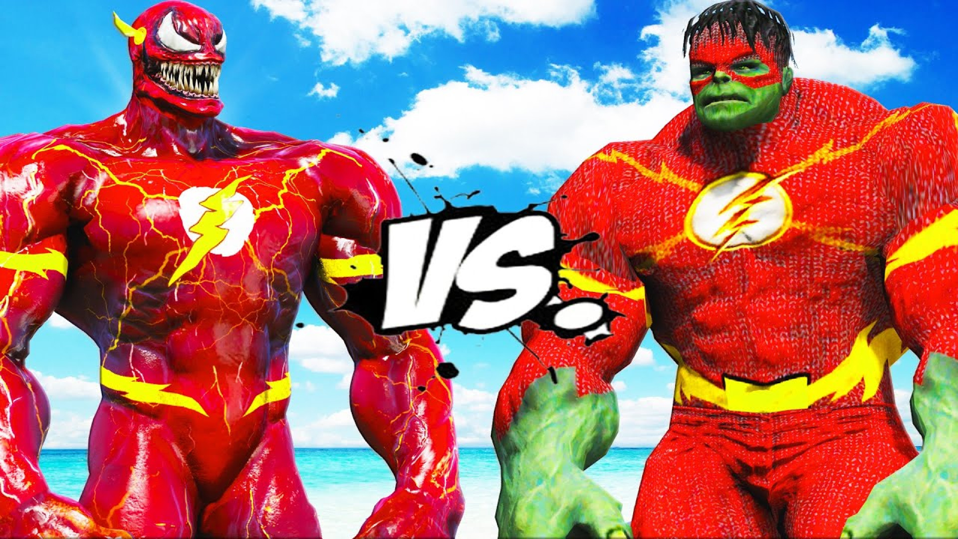 نبرد حماسی فلش هالک درمقابل فل...