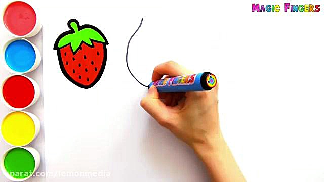 آموزش نقاشی برای کودکان میوه ه...