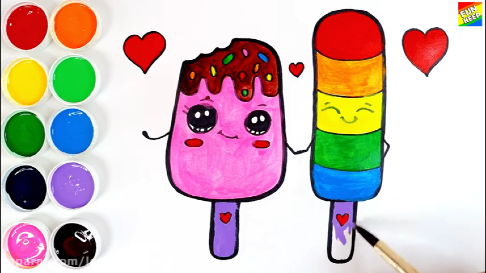 آموزش نقاشی برای کودکان بستنی