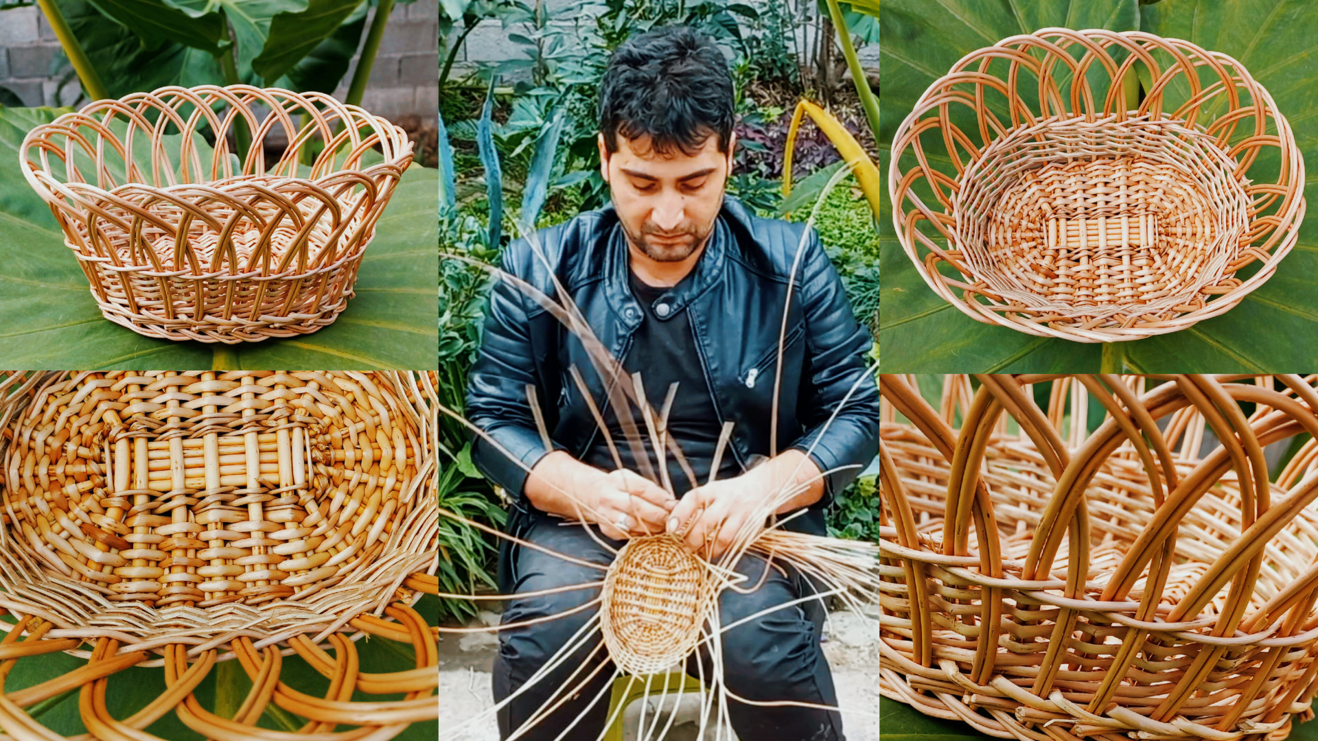 مراحل بافت سبد کف بافت پنجره ا...