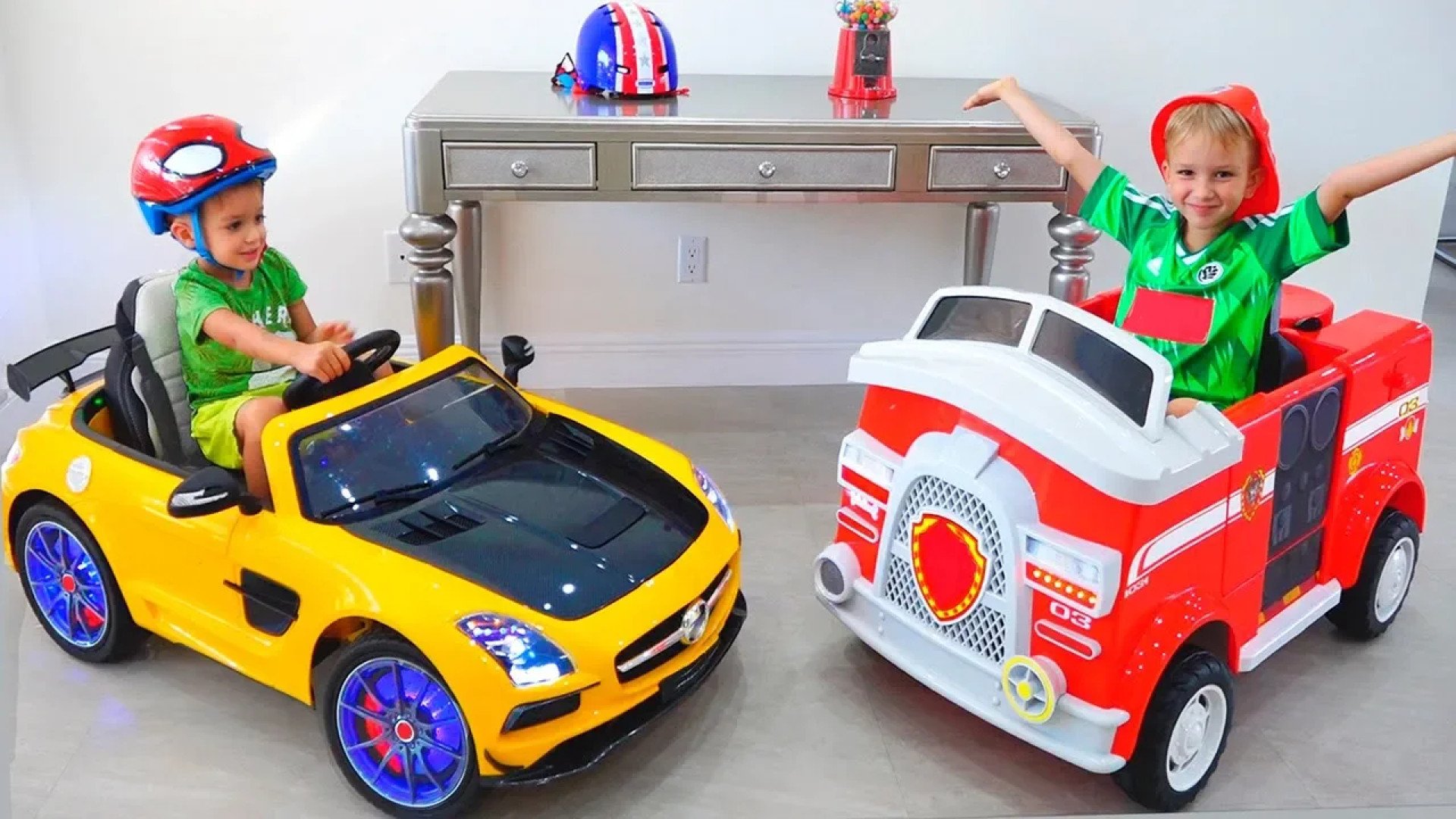 Vlad and nikita play store with toy cars