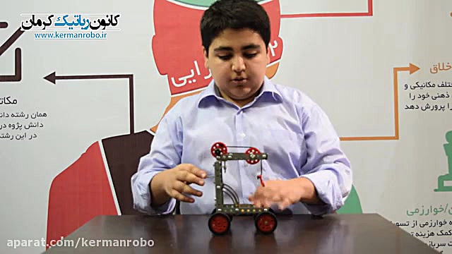 ساخت ربات جرثقیل باربر چرخان