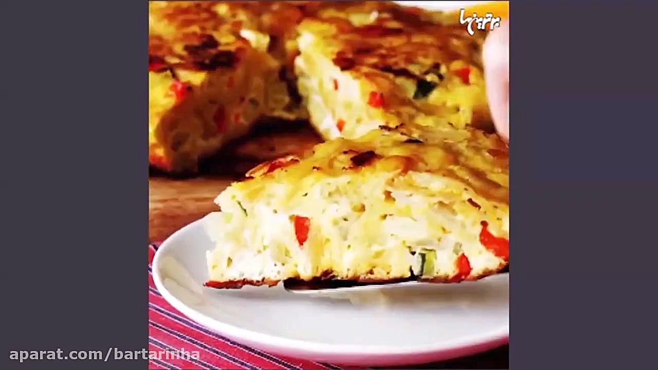 املت اسپانیایی با چیپس سیب زمی...