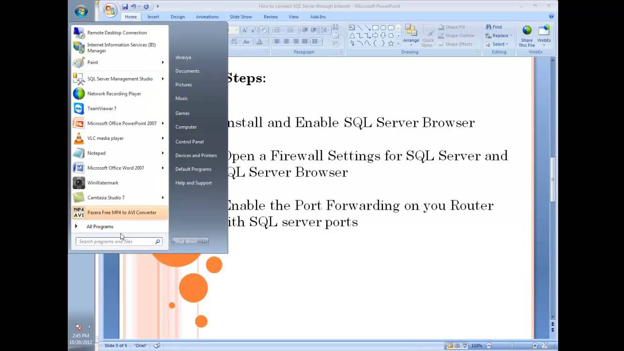 :: How To Connect SQL Server with Internet