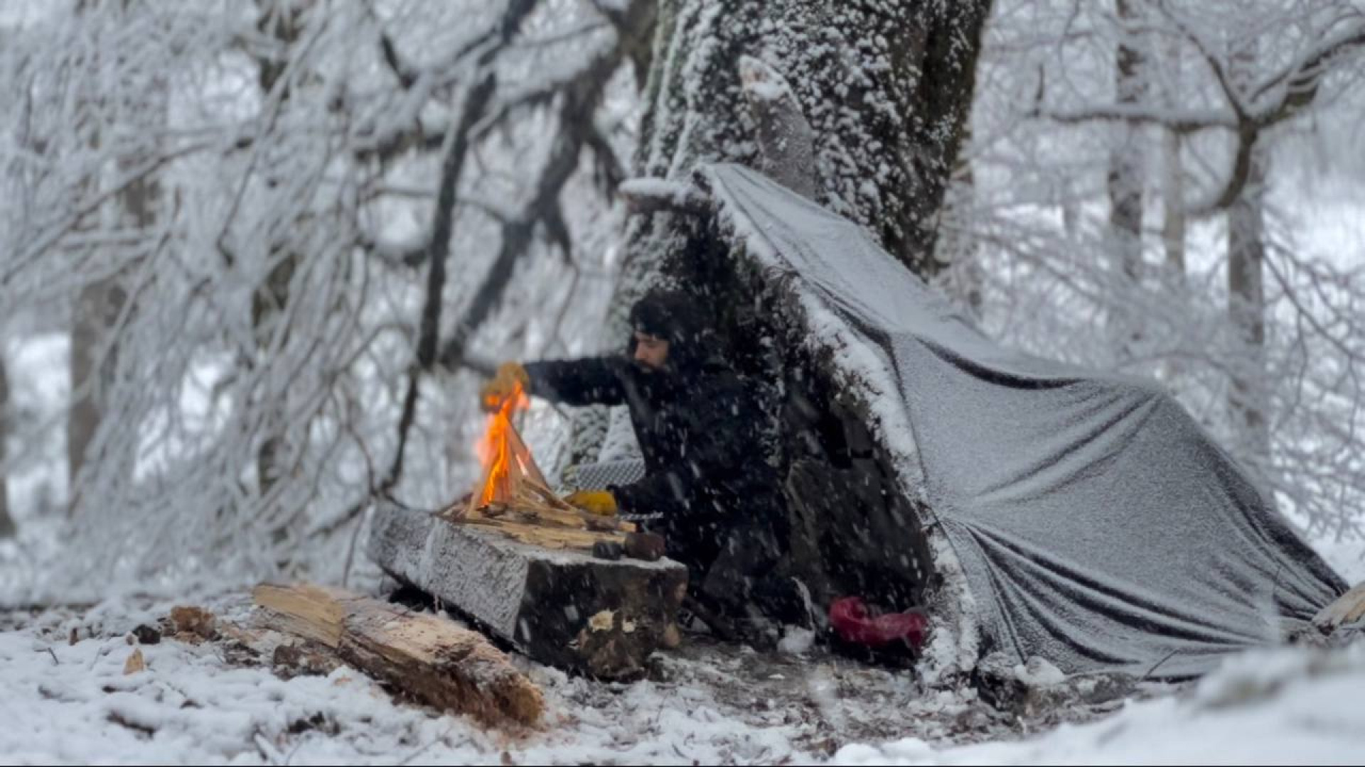 کمپینگ دو روزه در طوفان برف سن...