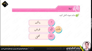 نگارش چهارم درس شانزدهم صفحه97...