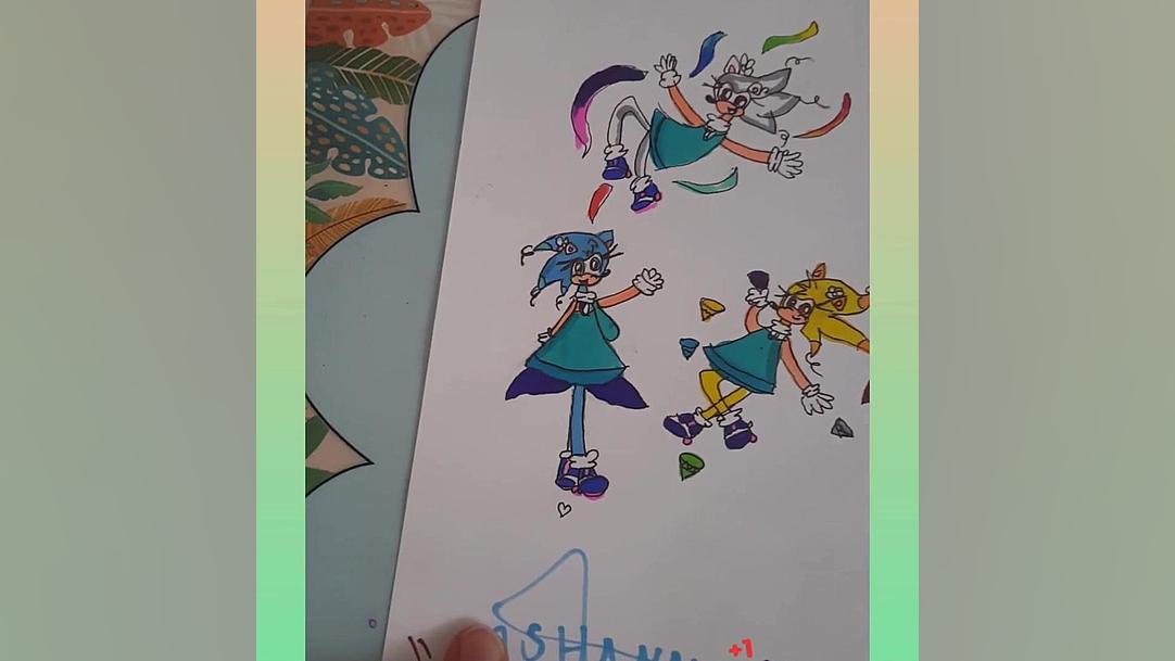 نقاشی من به شکل سونیک