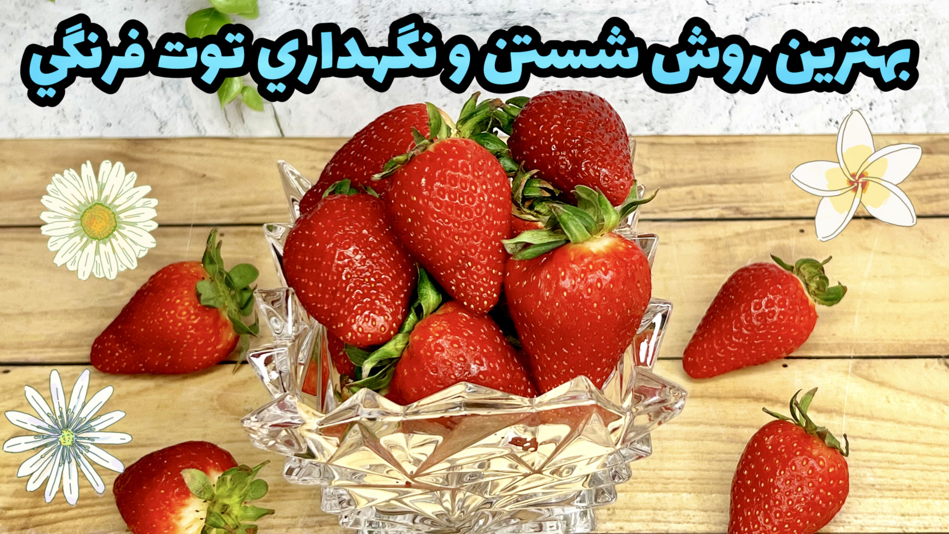 طرز شستن و نگهداري توت فرنگي ب...