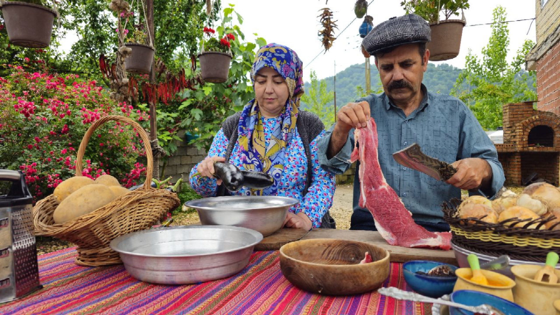 مشتی پلو شیرازی  زندگی روستایی...