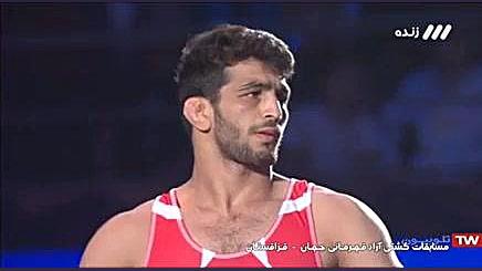 کشتی حسن یزدانی در نیمه نهایی مسابقات قهرمانی جهان ۲۰۱۹ نورسلطان ...