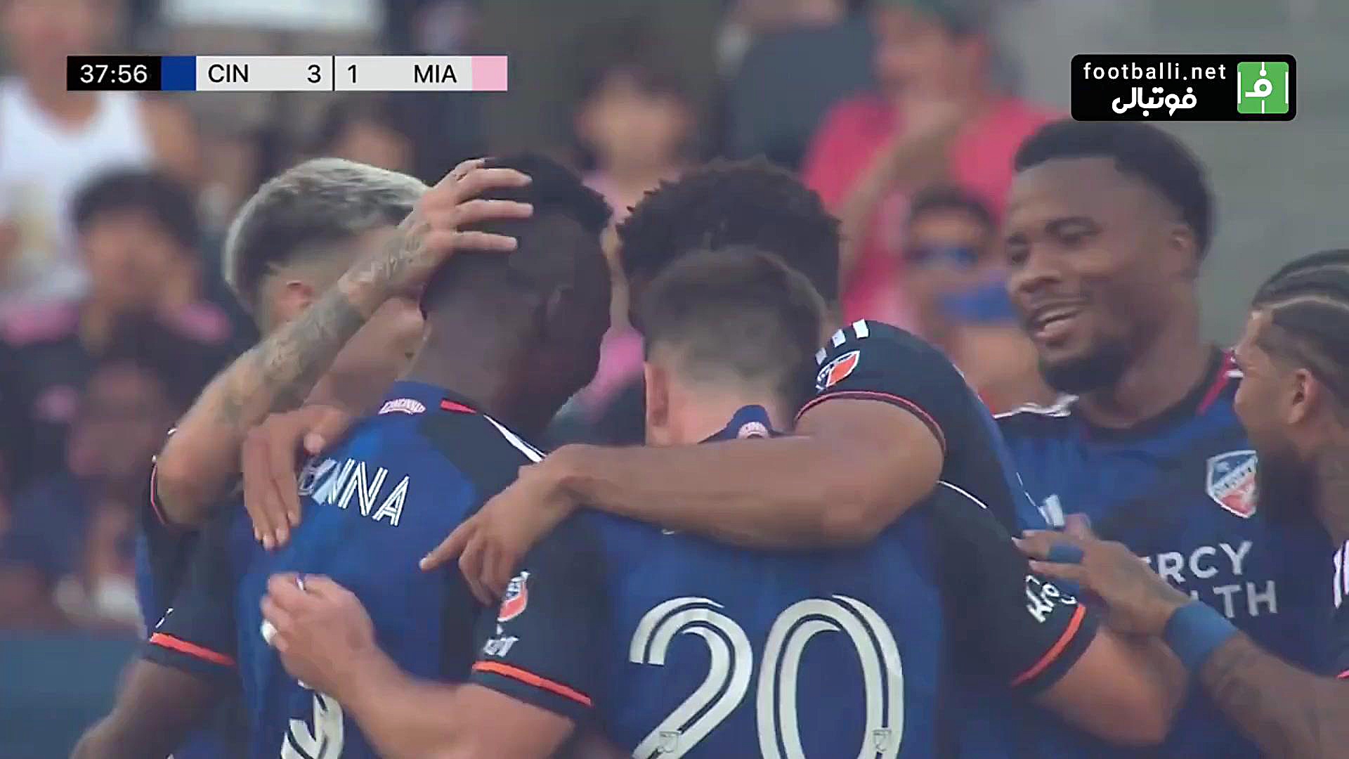 خلاصه بازی سینسیناتی 6-1 اینتر میامی (شنبه، 16 تیر 1403)