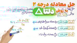 آموزش حل معادله درجه دوم به رو...