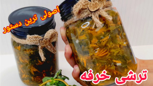 طرز تهیه ترشی خرفه ترشی پرپین...