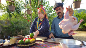 جوجه کباب حلزونی به روش روستای...
