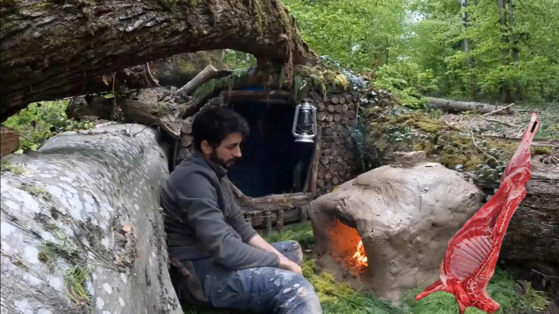 ساخت کلبه روستایی با یک تنور د...