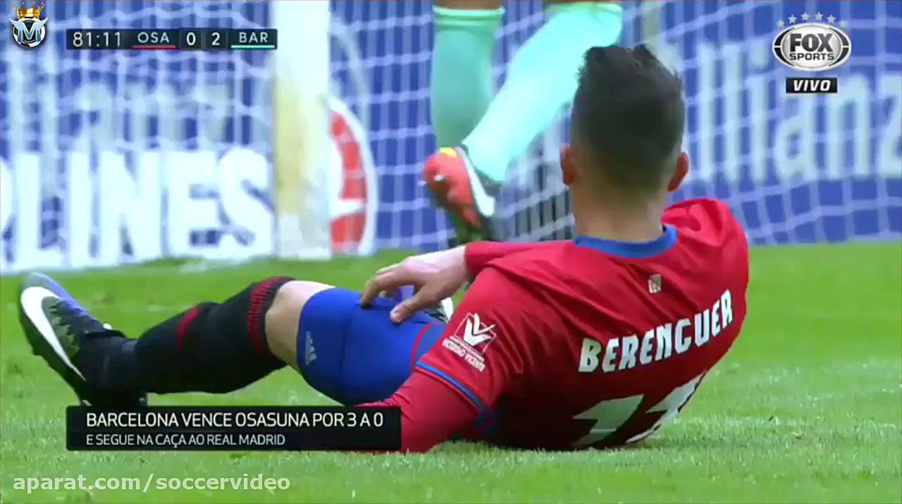 خلاصه بازی اوساسونا و بارسلونا...