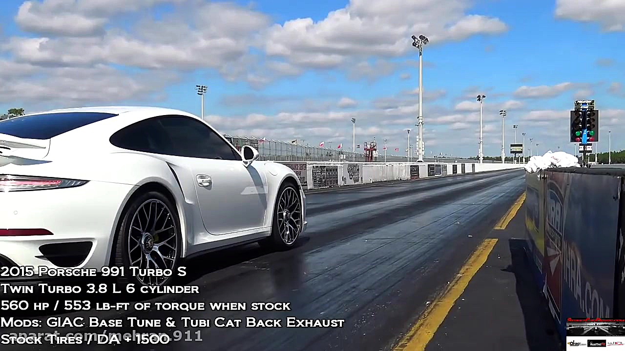 درگ دیدنی پورشه 911 توربو اس ب...