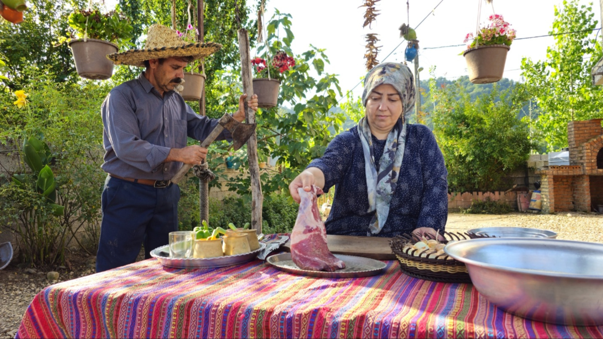 غذای محلی بر روی اتش  زندگی رو...