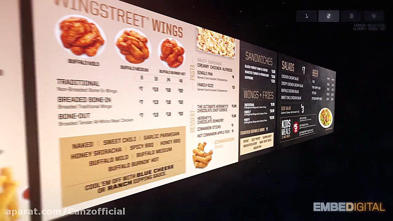 Digital Menu Board for Pizza H...