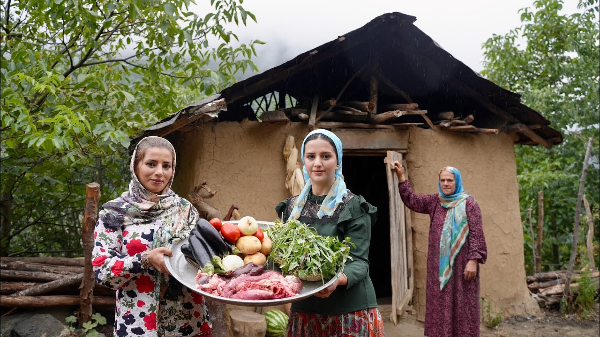 پخت جیزویز و نان محلی در روز ب...