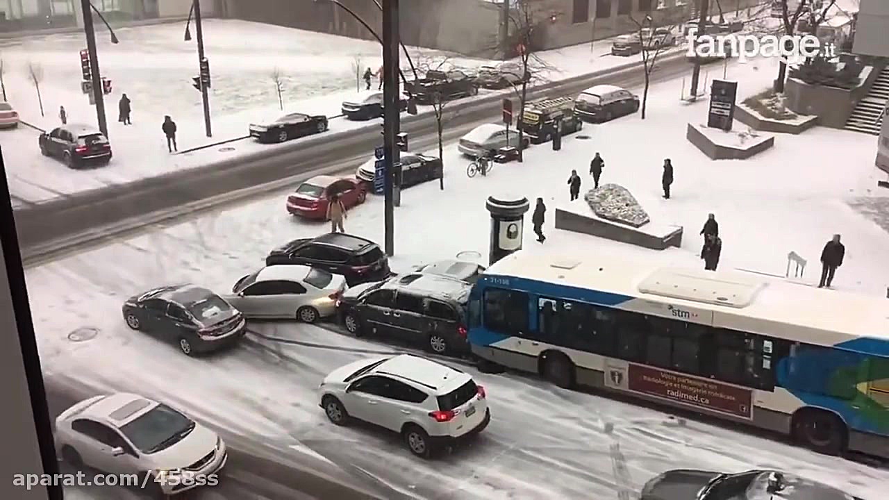 ICE ON ROAD ITALY sliding CAR,...