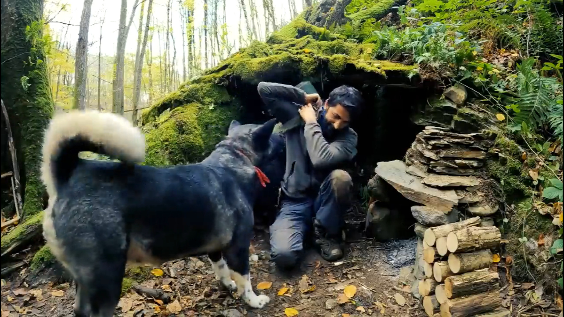 کمپینگ و ساخت کلبه سنگی روستای...