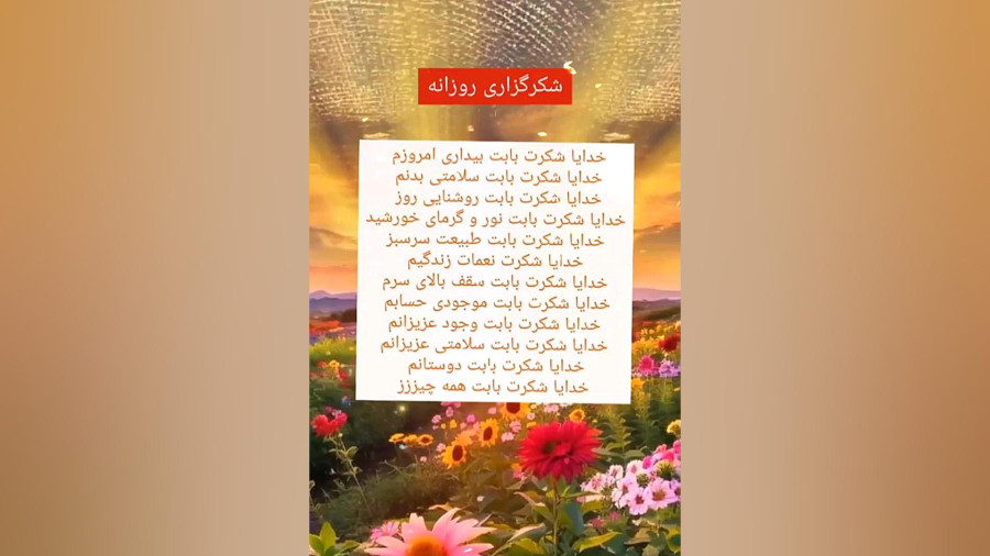 خدا یا شکرت بابت همه چیز زززززز